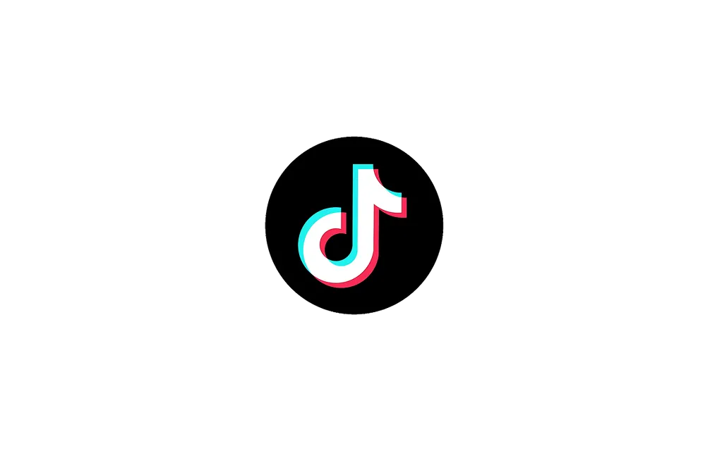TikTok logo on black background